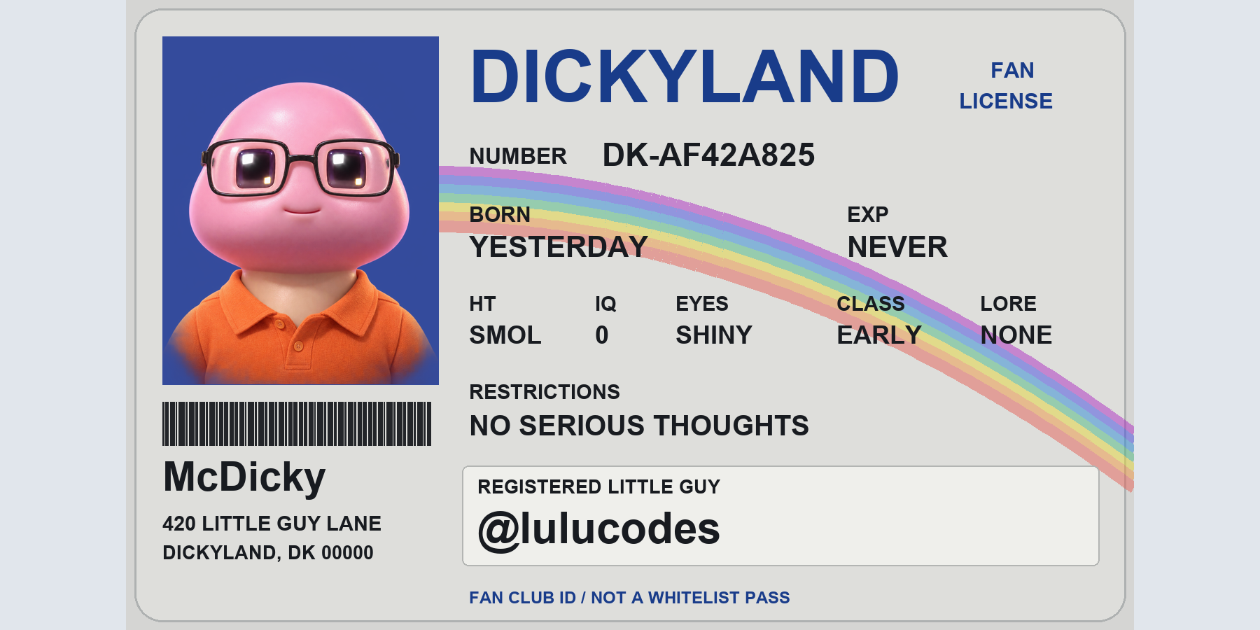 @lulucodes — Dickyland fan license